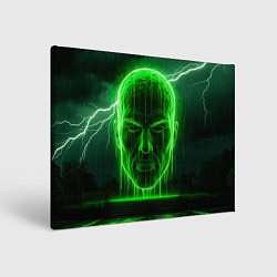 Картина прямоугольная Неоновая голова