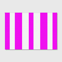 Холст прямоугольный Color white pink lines, цвет: 3D-принт — фото 2