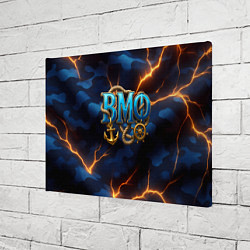 Холст прямоугольный Объемные буквы ВМФ, цвет: 3D-принт — фото 2