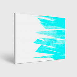 Холст прямоугольный Color white light blue stripe, цвет: 3D-принт