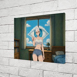 Холст прямоугольный Dandadan Seiko в комнате указывает, цвет: 3D-принт — фото 2