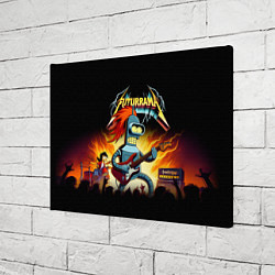 Холст прямоугольный Bender is a hard rock guitarist - Futurama, цвет: 3D-принт — фото 2