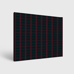 Картина прямоугольная Color dark cage red stripes
