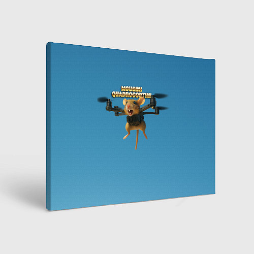 Картина прямоугольная Mousini Quadrocoptini мем / 3D-принт – фото 1