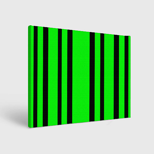 Картина прямоугольная Color black and green stripes / 3D-принт – фото 1