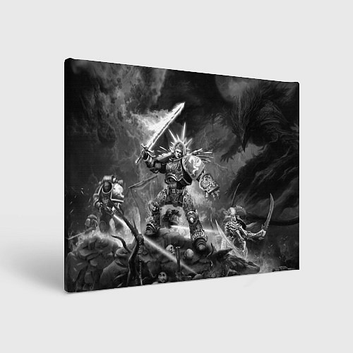 Картина прямоугольная Робаут Жиллиман - Ультрамарины Warhammer / 3D-принт – фото 1