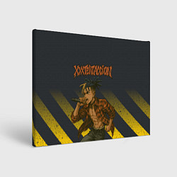 Картина прямоугольная XXXTentacion с микрофоном в аниме стиле