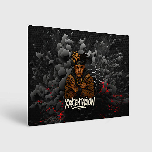 Картина прямоугольная XXXTentacion со скрещенными руками / 3D-принт – фото 1