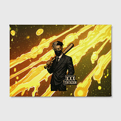 Холст прямоугольный XXXTentacion в пиджаке с битой, цвет: 3D-принт — фото 2