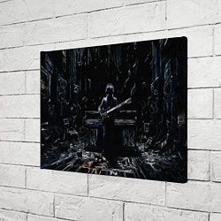 Холст прямоугольный Линейный силуэт музыканта, цвет: 3D-принт — фото 2