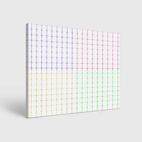 Картина прямоугольная Color white multicolored stripes / 3D-принт – фото 1