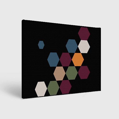 Картина прямоугольная Honeycombs autumn colors / 3D-принт – фото 1