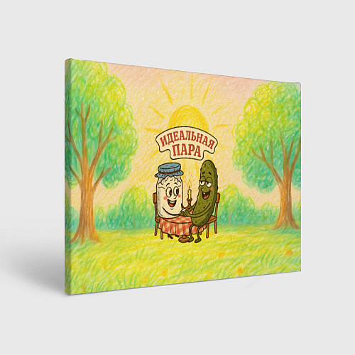 Картина прямоугольная Сметана и огурец - идеальная пара / 3D-принт – фото 1