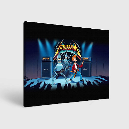 Картина прямоугольная Rock group Futurama - ai art fantasy / 3D-принт – фото 1