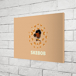 Холст прямоугольный Мем скебоб и смайлики, цвет: 3D-принт — фото 2