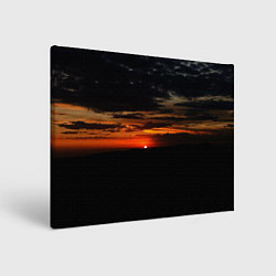 Холст прямоугольный Закат на плато, цвет: 3D-принт