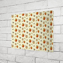 Холст прямоугольный Мед с яблоками, цвет: 3D-принт — фото 2