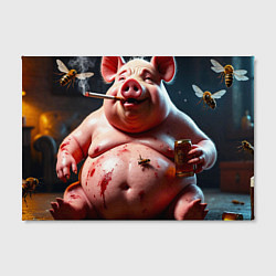 Холст прямоугольный Свинья отдыхает, цвет: 3D-принт — фото 2