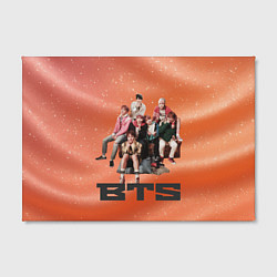 Холст прямоугольный BTS фотка на диване, цвет: 3D-принт — фото 2