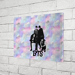 Холст прямоугольный BTS черно-белый стиль, цвет: 3D-принт — фото 2