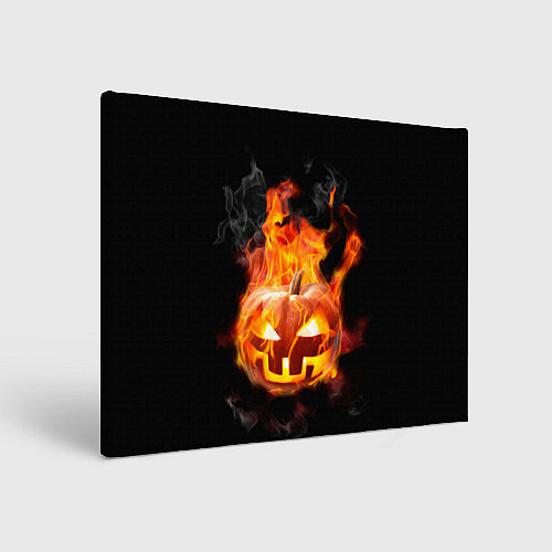 Картина прямоугольная Горящая тыква джек / 3D-принт – фото 1