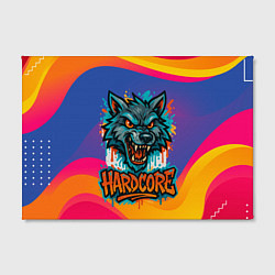 Холст прямоугольный Hardcore голова волка, цвет: 3D-принт — фото 2