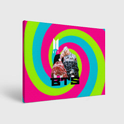 Картина прямоугольная BTS спиральный фон