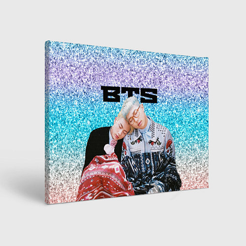 Картина прямоугольная BTS блестящий градиент / 3D-принт – фото 1