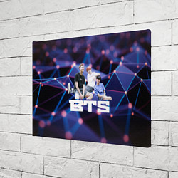 Холст прямоугольный BTS фиолетовый полигон, цвет: 3D-принт — фото 2