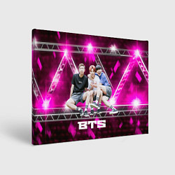 Картина прямоугольная BTS фон фиолетовой сцены