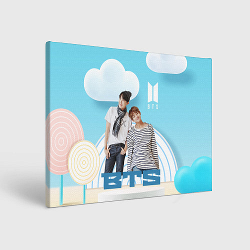 Картина прямоугольная BTS и объемная сцена / 3D-принт – фото 1