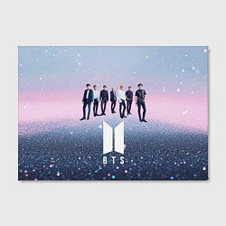 Холст прямоугольный BTS нежный блестящий фон, цвет: 3D-принт — фото 2
