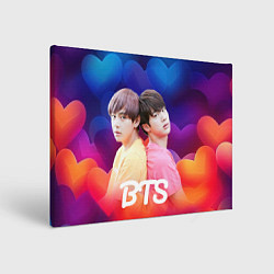 Картина прямоугольная BTS сердечки
