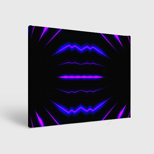 Картина прямоугольная Color multicoloured neon stripes / 3D-принт – фото 1