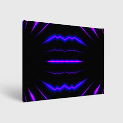 Холст прямоугольный Color multicoloured neon stripes, цвет: 3D-принт