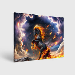 Холст прямоугольный Огнегривый скакун, цвет: 3D-принт