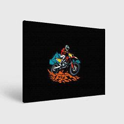 Картина прямоугольная Motocross and mountains