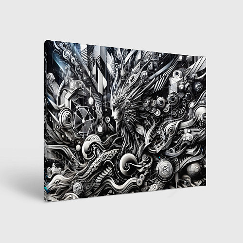 Картина прямоугольная Abstraction cyber pattern - ai art fantasy / 3D-принт – фото 1