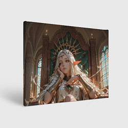 Картина прямоугольная Беловолосая королева эльфов на троне