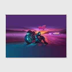 Холст прямоугольный Venom near his motorcycle - ai art fantasy, цвет: 3D-принт — фото 2