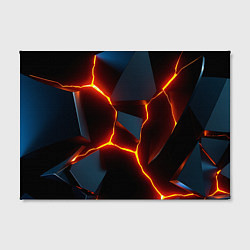 Холст прямоугольный Трещины неоновые, цвет: 3D-принт — фото 2