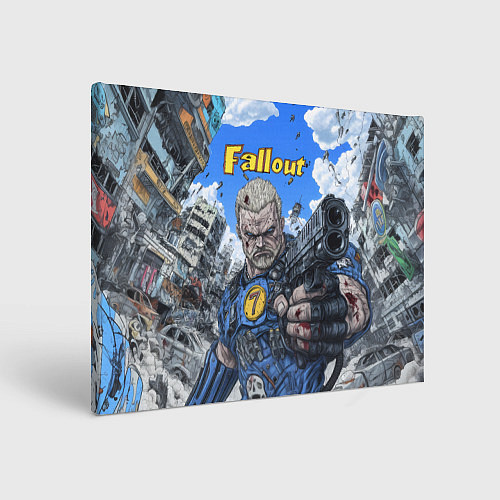 Картина прямоугольная Fallout брутальный седьмой / 3D-принт – фото 1