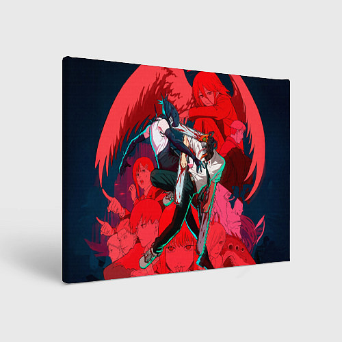 Картина прямоугольная Битва с Резе Человек бензопила / 3D-принт – фото 1