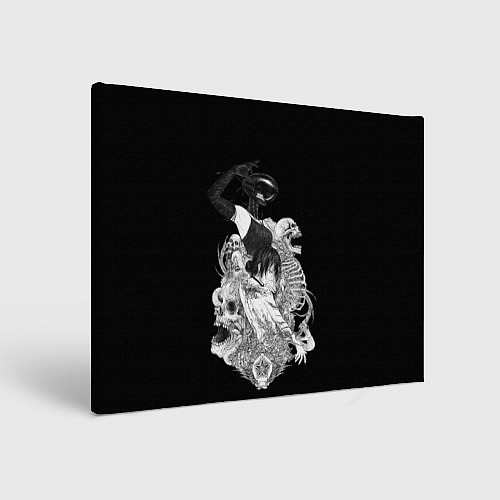 Картина прямоугольная Резе демон бомба Человек бензопила / 3D-принт – фото 1