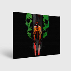 Холст прямоугольный Дэндзи с черепами Человек бензопила, цвет: 3D-принт