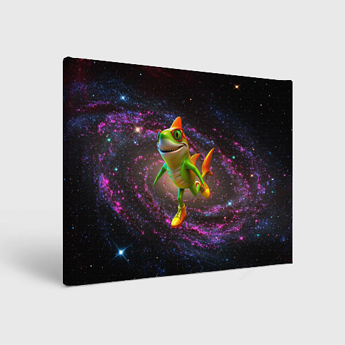 Картина прямоугольная Тралалеро тралала в космосе / 3D-принт – фото 1
