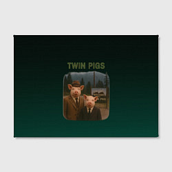Холст прямоугольный Twin Pigs пародия, цвет: 3D-принт — фото 2