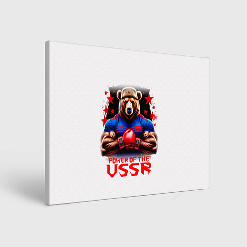 Картина прямоугольная USSR медведь / 3D-принт – фото 1
