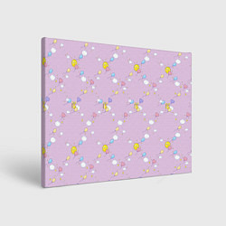 Холст прямоугольный Праздник с единорогами, цвет: 3D-принт