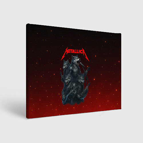 Картина прямоугольная Metallica в виде волков / 3D-принт – фото 1